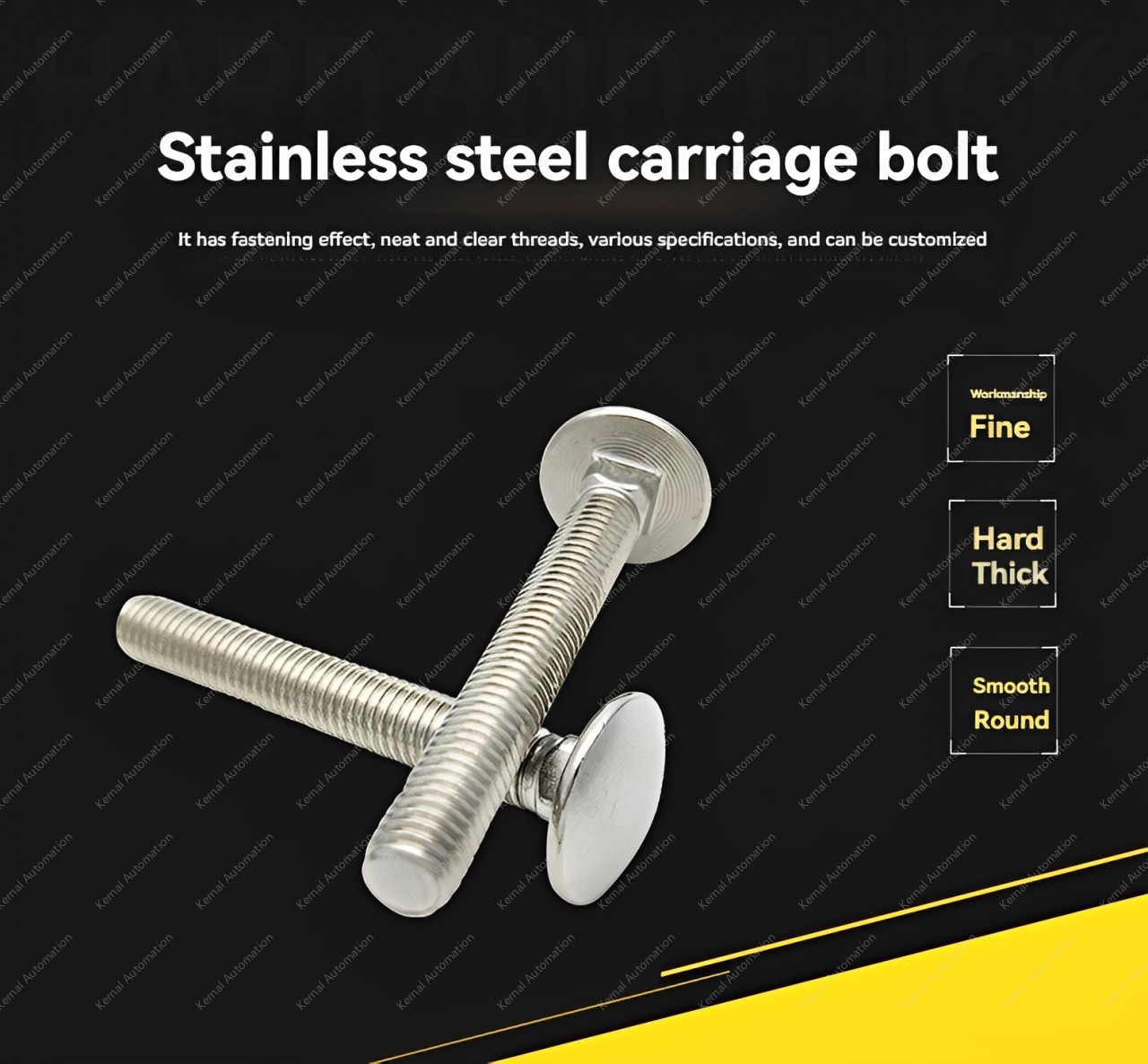 Big head carriage bolt  M10*45